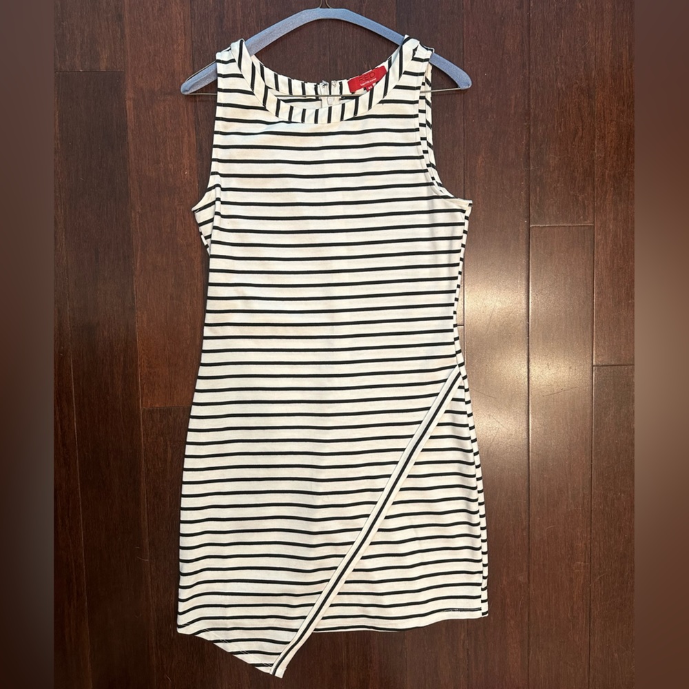 SALE Red Saks Fifth Avenue Nautical Striped Dress Nwot